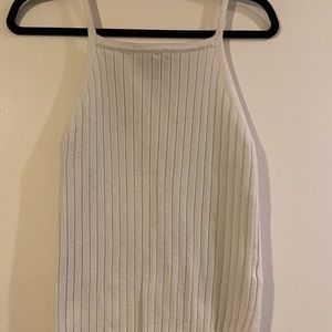 Primark White Ribbed Tank Woman’s Medium